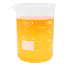 Copo Becker De Vidro Boro Forma Baixa 2000ml Bequer 2 Litros Foto mini 1