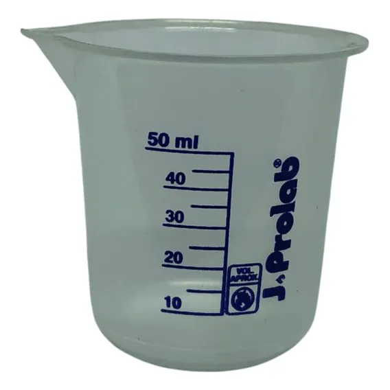 Copo Becker Polipropileno 50ml Graduado Silkscreen Foto 1