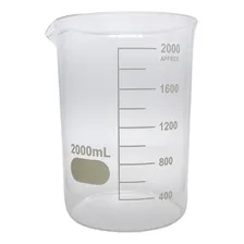 Copo Becker Vidro Grad Forma Baixa Bequer 2.000ml Foto  mini 1