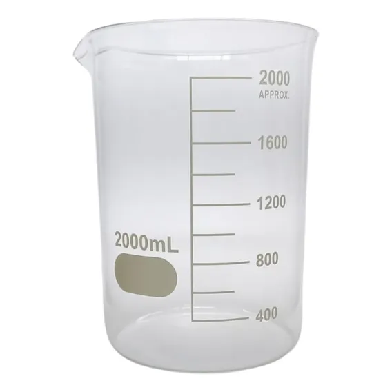 Copo Becker Vidro Grad Forma Baixa Bequer 2.000ml Foto 1
