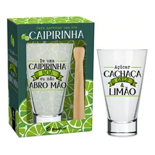 Copo Caipirinha Long 400ml Com Socador - Caipirinha Boa Cor Verde Foto  mini 1