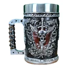 Copo Caneca 3d Resina Faca Na Caveira Dark Medieval Foto mini 1