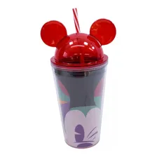 Copo Canudo Orelhas Mickey Piscando 450ml 90 Anos - Disney Cor Preto Foto  mini 1