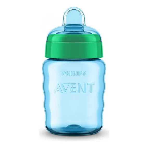 Copo de Transição Avent Easy Sip Com Bico De Silicone 260ml Azul Philips Foto 1
