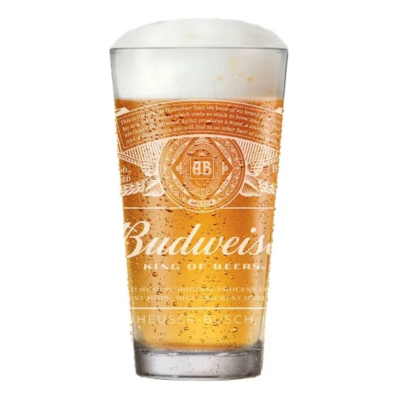 Copo De Vidro Budweiser Para Cerveja 415ml Cor Transparente Foto 1