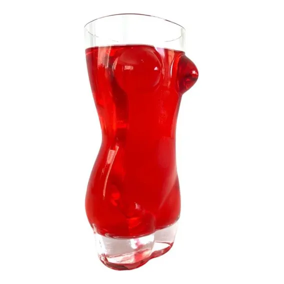 Copo Decorativo Em Vidro Silhueta Feminina 500ml Foto 1