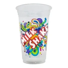 Copo Descartável Milk Shake 500 Tampa Bolha Canudo 50 Un Foto mini 1