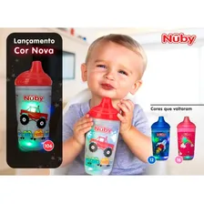 Copo Divertido Pisca Pisca Térmico Antivazamento 300ml Nuby Cor Cinza Carrinhos Foto mini  3