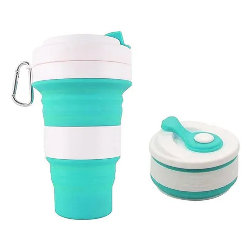 Copo Ecológico Retrátil Silicone Grande Dobrável 550ml Foto 1