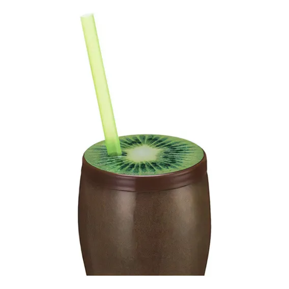 Copo Fruta Kiwi Com Canudo 650 Foto 1