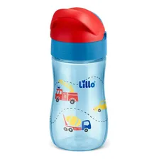Copo Infantil Com Canudo Evolution 300ml Azul Lillo Foto mini  2