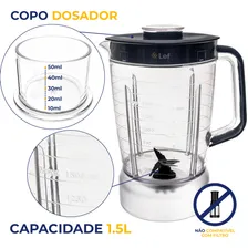 Copo Jarra Lef para Liquidificador Mondial L-850w L-900w Cristal Foto mini 3