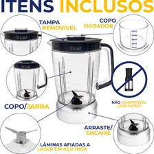 Copo Jarra Lef para Liquidificador Mondial L-850w L-900w Cristal Foto mini 4