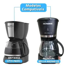 Copo Jarra Para Cafeteira Britânia Cp15 / Cp 15 Inox Café Pr Foto mini 2