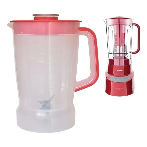 Copo Liquidificador Philco Ph Touch 800 Translucido Vermelho Foto 1