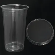 Copo Liso Descartável Pp Milk Shake Açaí 700ml C/ Tampa 50un Foto mini 1