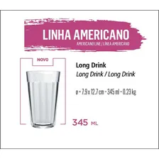 Copo Long Drink Copo Americano 24 Vidro 345ml Copos Cerveja Foto mini 2