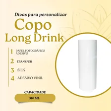 Copo Long Drink Kit Com 50 Copos Branco Liso Foto mini 3
