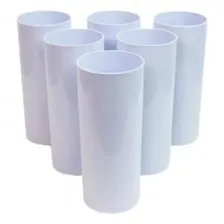 Copo Long Drink Kit Com 50 Copos Branco Liso Foto mini 1
