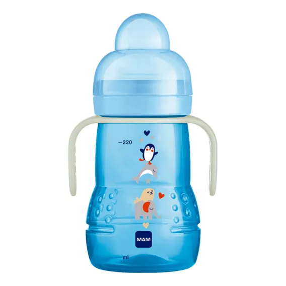 Copo Mam Trainer+ Night 220ml Azul 4+ Meses Foto 1