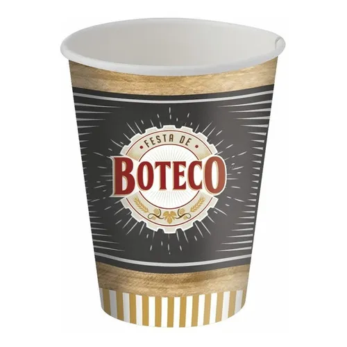 Copo Papel 200ml Boteco C/8 - Festcolor Foto 1