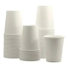 Copo Papel Branco 100ml 110ml Biodegradável Térmico C/1000 Foto mini 2