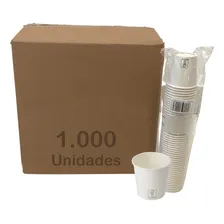 Copo Papel Branco 100ml 110ml Biodegradável Térmico C/1000 Foto mini 1
