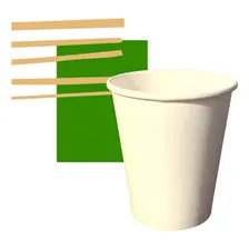 Copo Papel Branco 270ml Biodegradável Térmico - 100un Foto mini 1