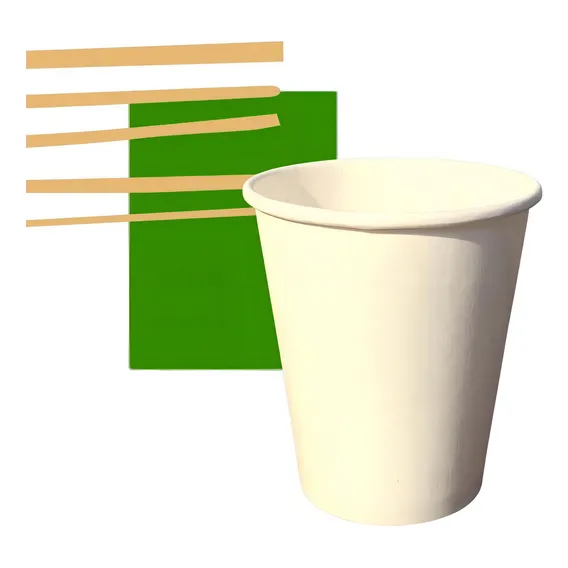 Copo Papel Branco 270ml Biodegradável Térmico - 100un Foto 1