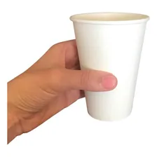 Copo Papel Branco 300/350ml - Cx 100 Unidades Biodegradável Foto mini 1