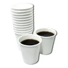 Copo Papel Branco Biodegradável Térmico Café/chá 180ml 50 Un Foto  mini 1