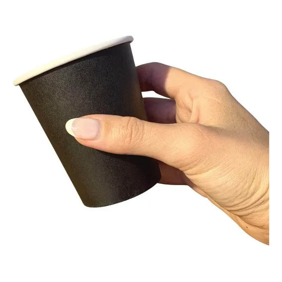 Copo Papel Preto 180ml - Caixa 500 Unidades Biodegradável Foto 1