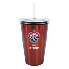 Copo Plástico Com Canudo 500ml - Vitória Foto  mini 1