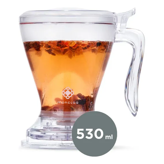 Copo Preparador Infusor De Chá Momentea Cup Moncloa 530ml Cor Transparente Foto 1