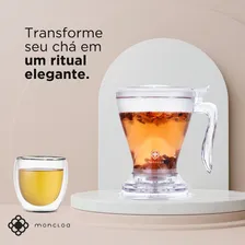 Copo Preparador Infusor De Chá Momentea Cup Moncloa 530ml Cor Transparente Foto mini 4