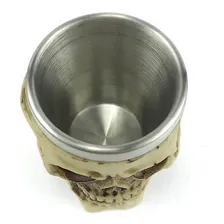 Copo Shot Dose Inox Resina Modelo Caveira Crânio Decorativo Foto mini 3