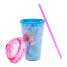 Copo Tampa Oval Sereia Ariel 450ml Disney Foto mini 2