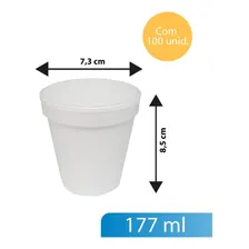 Copo Térmico De Isopor 177ml Darnel Café C/ 100 Unidades Cor Branco Liso Foto mini 4