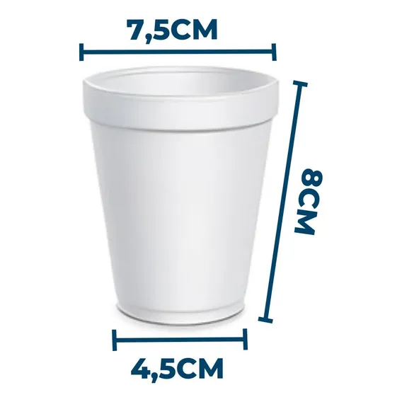 Copo Térmico Descartável Isopor Café 180ml 300 Unidades Foto 1