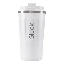 Copo Térmico Inox Glück 500ml Copo Com Tampa Hermética Black Cor Branco Foto mini 1