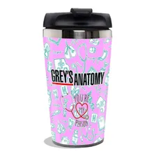 Copo térmico Kazape Copo Térmico greys anatomy rosa cor rosa 450mL Foto mini 1