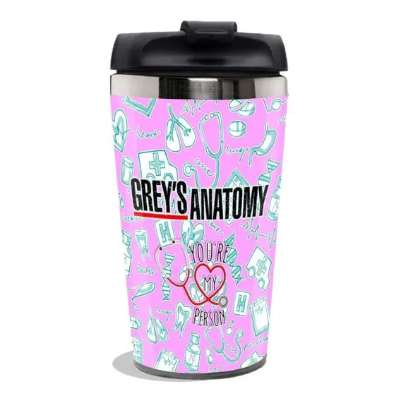 Copo térmico Kazape Copo Térmico greys anatomy rosa cor rosa 450mL Foto 1