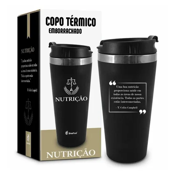 Copo Térmico Profissões Nutrição Emborrachado Bebidas Foto 1