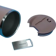 Copo térmico QY Weng Copo Térmico Musicai cor bege 420mL Foto mini 4