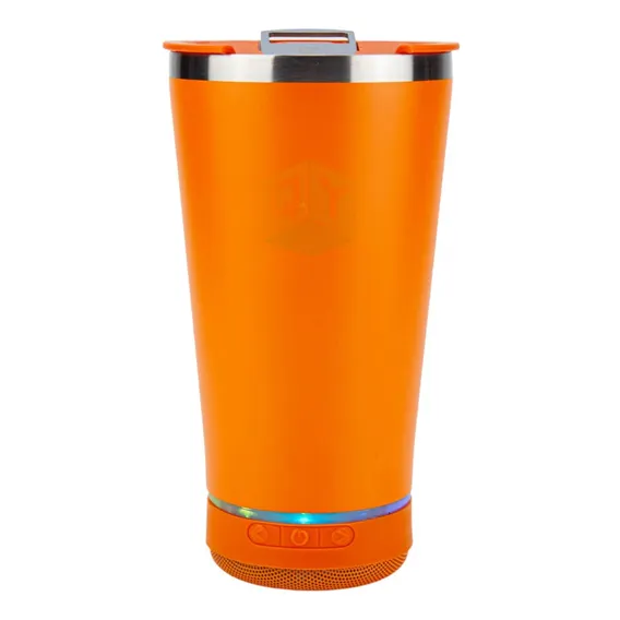 Copo térmico QY Weng Copo Térmico Musicai cor laranja 420mL Foto 1