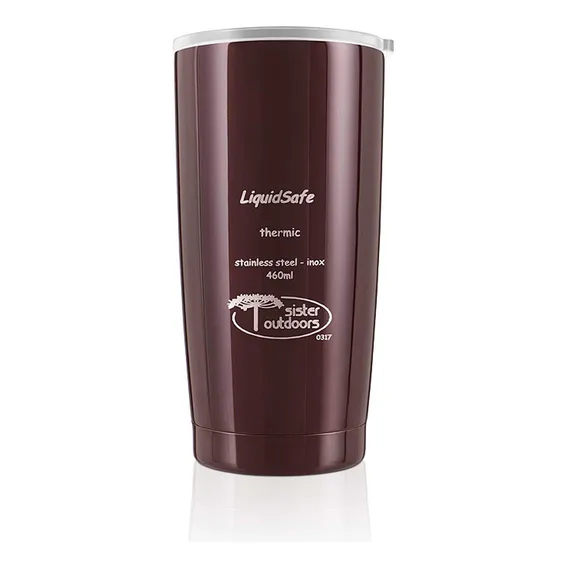 Copo Térmico Tumbler - Liquidsafe 460ml Cor Marrom Liso Foto 1