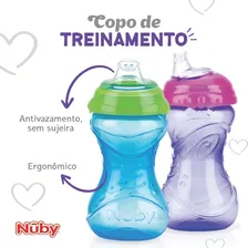 Copo Treinamento Bico Silicone 300ml Antivazamento 6m+- Nuby Foto mini 4