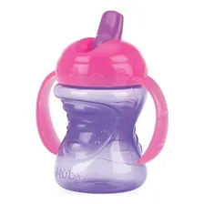Copo Treinamento Com Alça E Bico Rigido Retratil 240ml Nuby Cor Lilás Foto mini 2