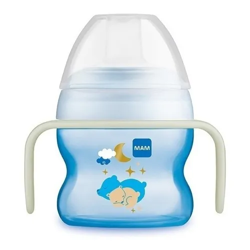Copo Treinamento Mam Starter Cup Night 150ml Transição Azul Ursinho Foto 1