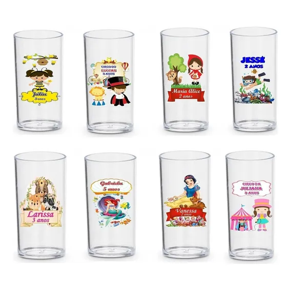 Copo Viva Max Long Drink Lembrancinha Personalizada Unic贸rnio Etc 40 Unidade Cor Branco Foto 1